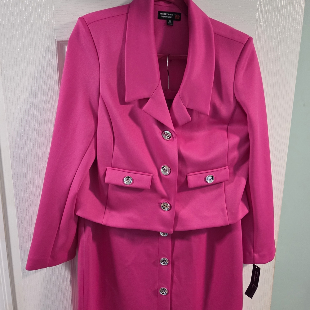 Ashley Stewart Hot Pink Tailored Blazer